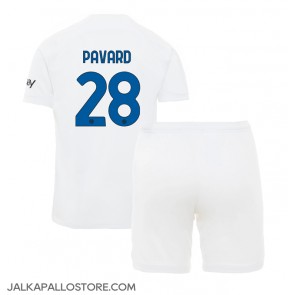Inter Milan Benjamin Pavard #28 Vieraspaita Lapsille 2023-24 Lyhythihainen (+ shortsit)